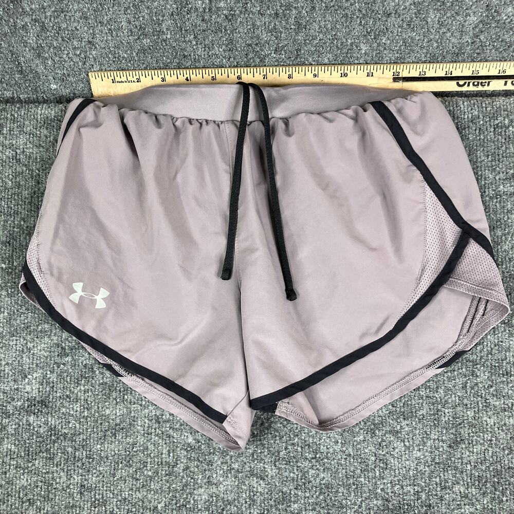 Under Armour Shorts Womens XS Purple Black HeatGear‎ Running Training